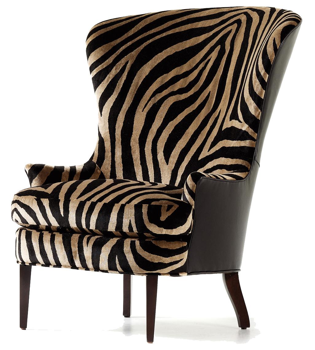 Cow print wingback discount chair